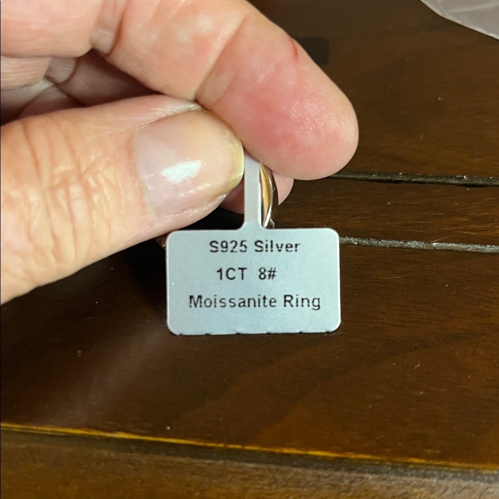 Elegant Moissanite 925 Silver Half Eternity Band Unisex Ring Size 8 Baguettes 1c - Picture 5 of 6